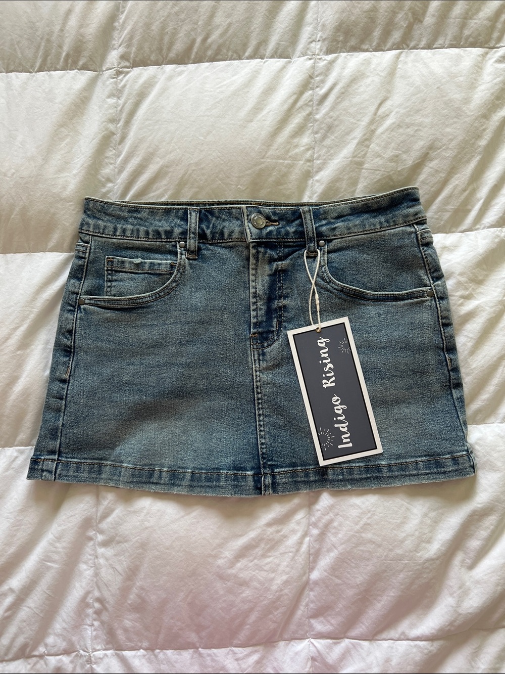 Women's Blue Denim Mini Skirt